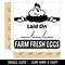 Laid On Date Farm Fresh Eggs Chicken Square Rubber Stamp for Stamping Crafting